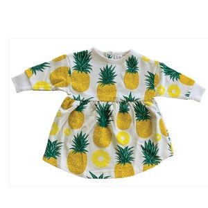 Petit Pilou Pineapple Print Dress